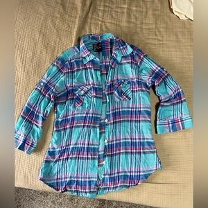 American Eagle Outfitters Multicolor Plaid Shirt